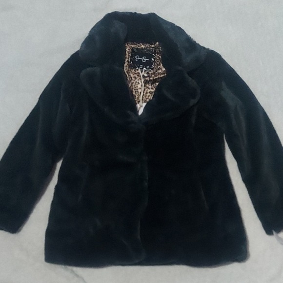 Jackets & Blazers - Jessica Simpson Forest Green   Faux Fur Coat